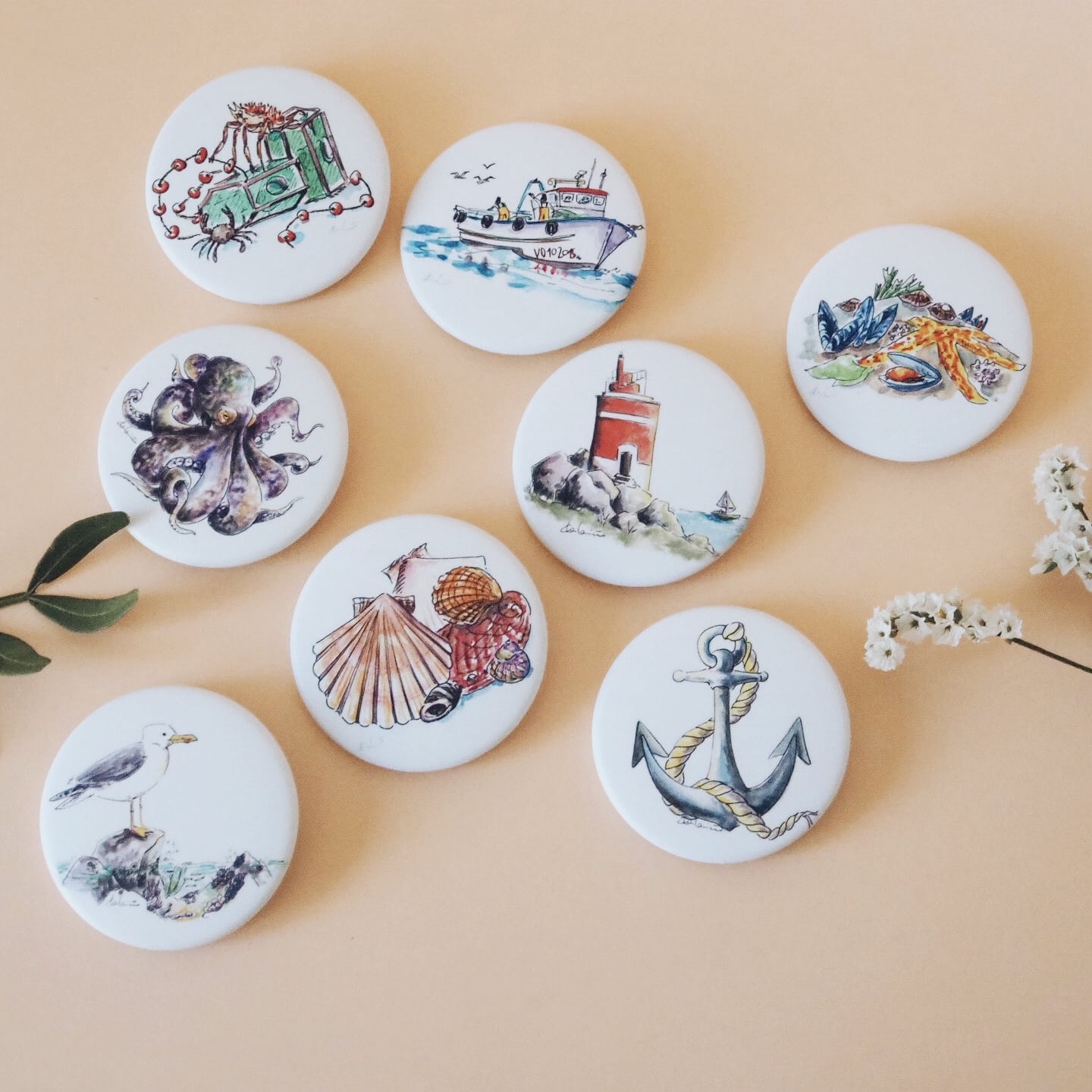 Chapas ilustradas Galicia