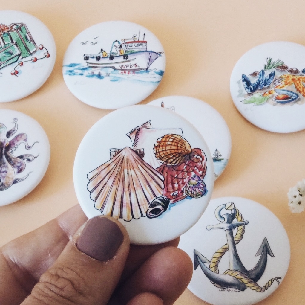 Chapas ilustradas Galicia
