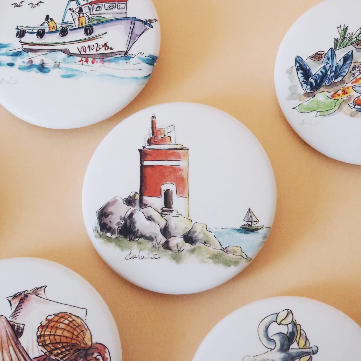 Chapas ilustradas Galicia