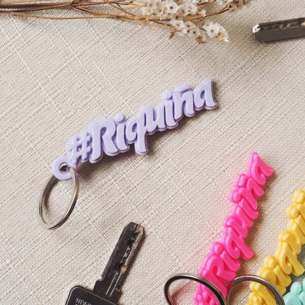 Llavero palabra Riquiñ@