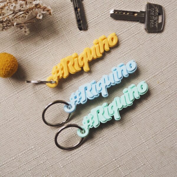 Llavero palabra Riquiñ@