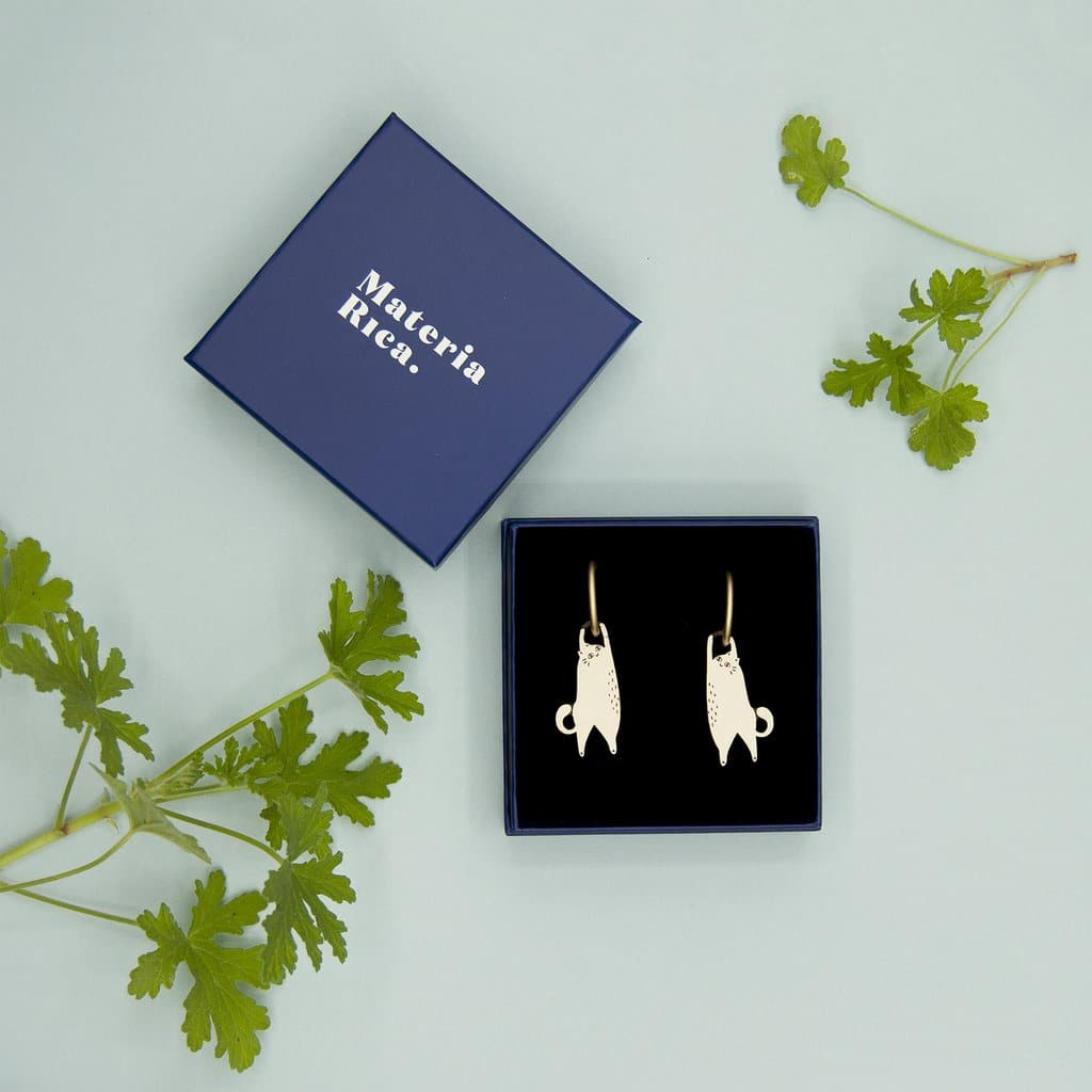 Pendientes madera Gatetes