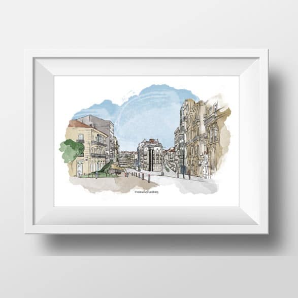 Lámina Vigo Puerta del sol