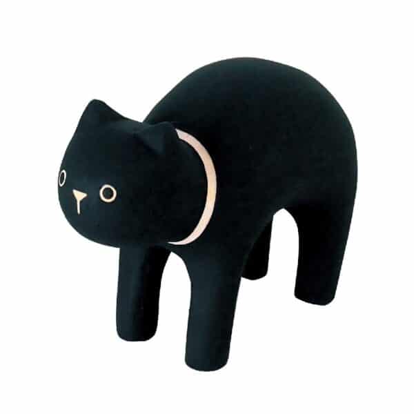 Gato negro de madera