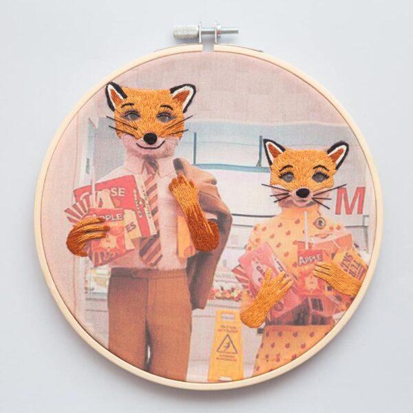 Bastidor bordado de Fantastic Mr. Fox