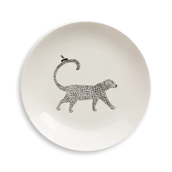 Plato cerámica Leopardo