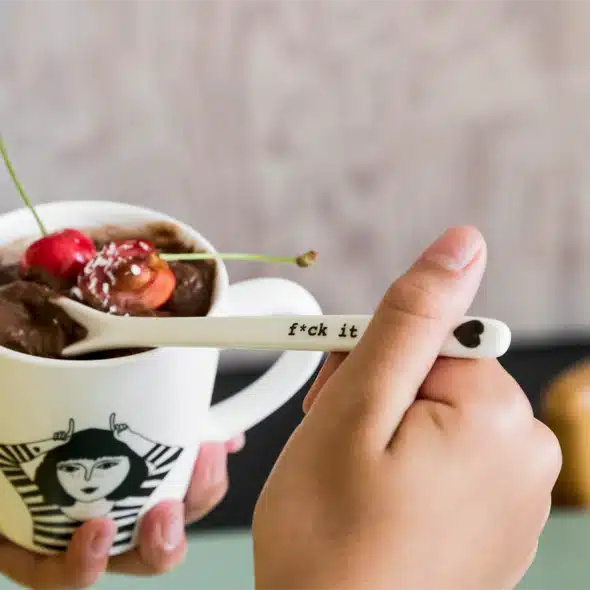 Cuchara de cerámica F*ck it