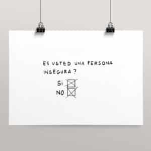 Lámina Persona insegura