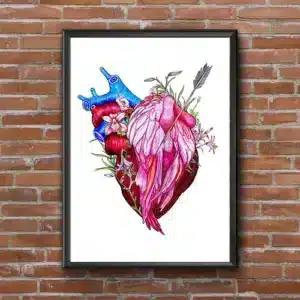 Lámina Corazón flamenco