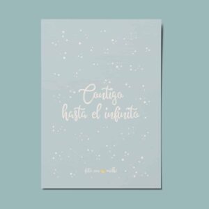 Postal contigo hasta el infinito