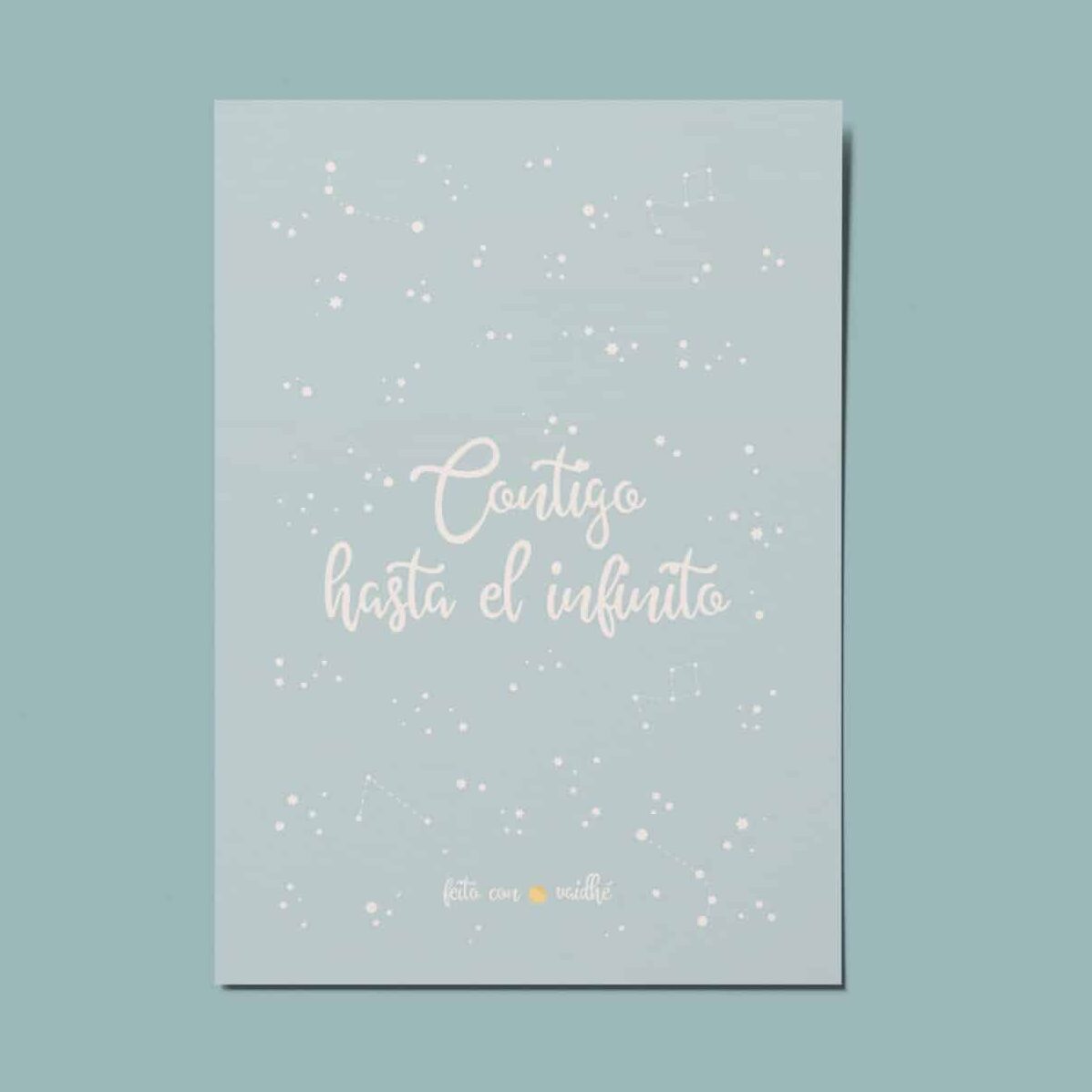 Postal contigo hasta el infinito