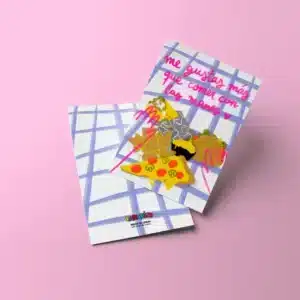 Postal Me gustas más que comer con las manos