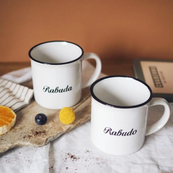 Taza Retro Rabudo y Rabuda
