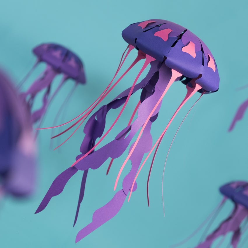 Medusa de papel 3D