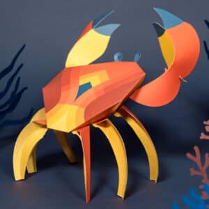 Cangrejo de papel 3D