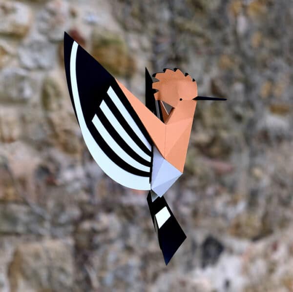 Abubilla de papel 3D