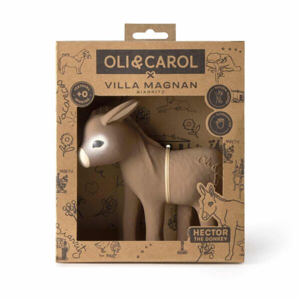 Juguetes biodegradables. Mordedor con forma de burro
