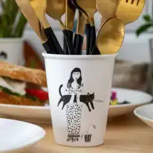 Vaso cerámica Gato negro