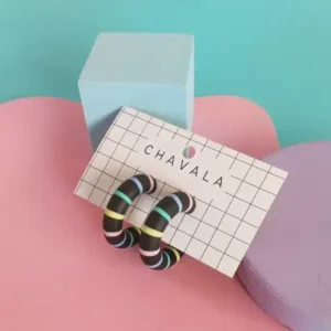 Pendientes aro rayas