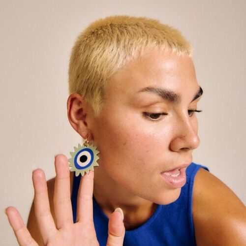 Pendientes Erizo verde