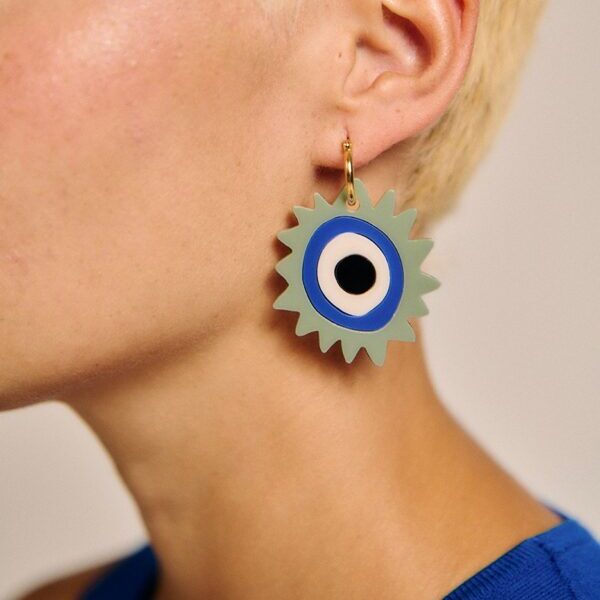 Pendientes Erizo verde