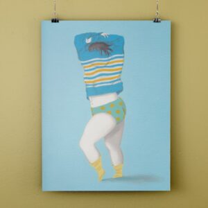 Lámina Vestirse o desvestirse Azul