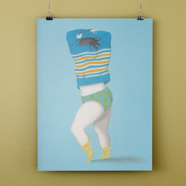 Lámina Vestirse o desvestirse Azul