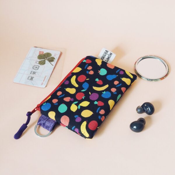 Monedero llavero frutas