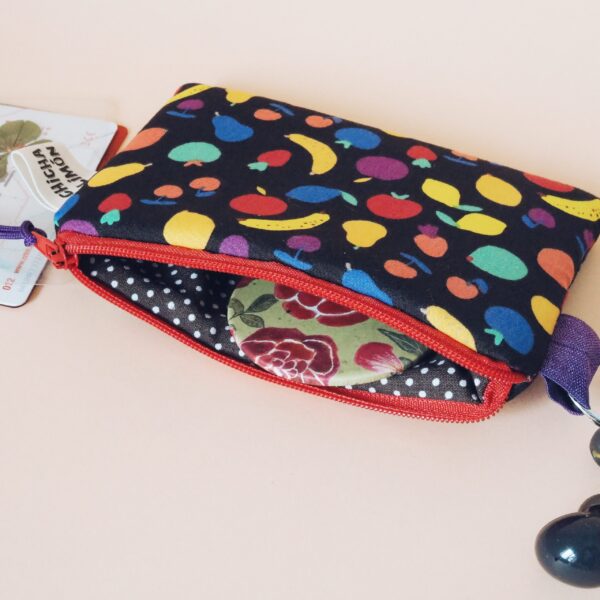 Monedero llavero frutas