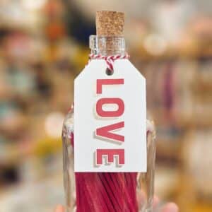 Botella cerillas Love