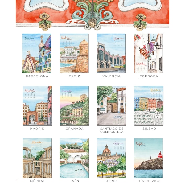 Calendario ciudades de España