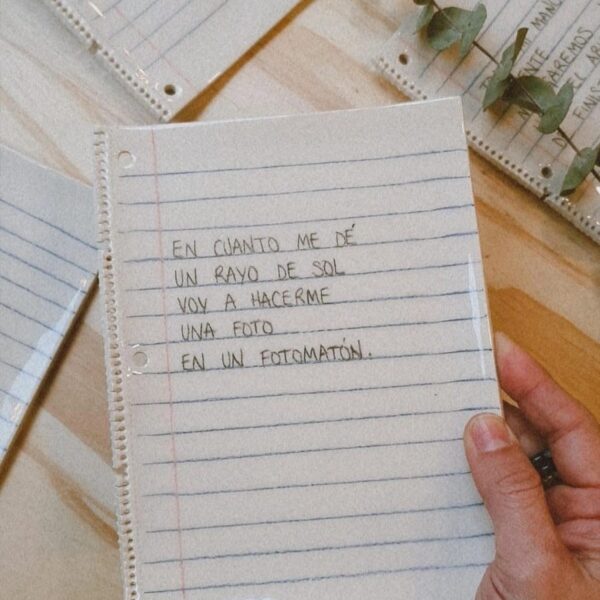 Plato libreta canciones