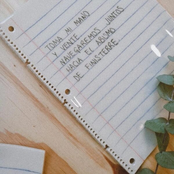 Plato libreta canciones