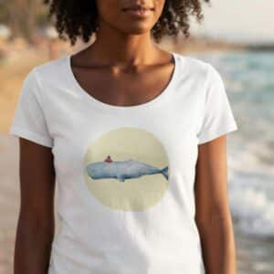 Camiseta entallada ballena