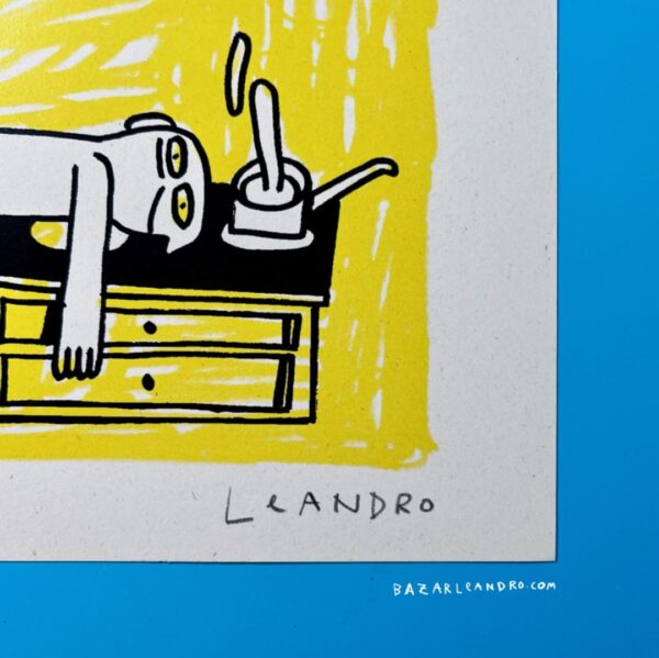 Lámina artística con mensaje ácido y estilo único. Perfecta para amantes de la ilustración contemporánea.