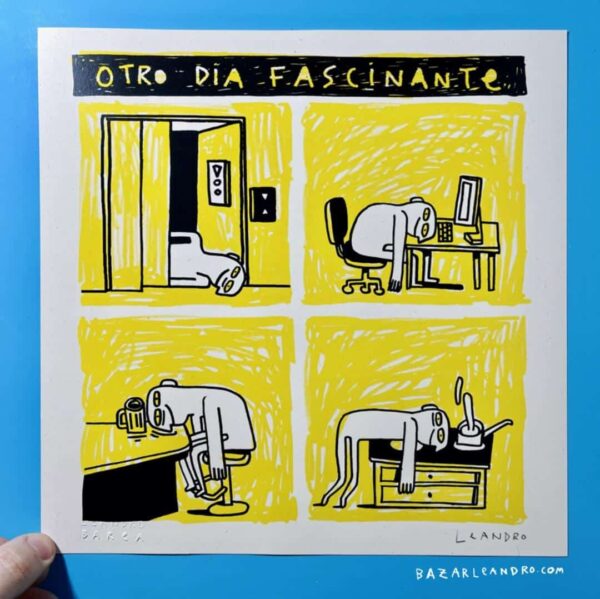 Lámina artística con mensaje ácido y estilo único. Perfecta para amantes de la ilustración contemporánea.