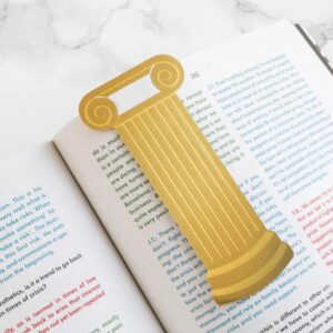 marcapáginas de metal, especial para libros en forma de columna.