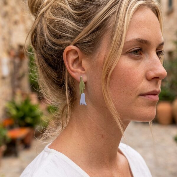 Pendientes Lirios azul