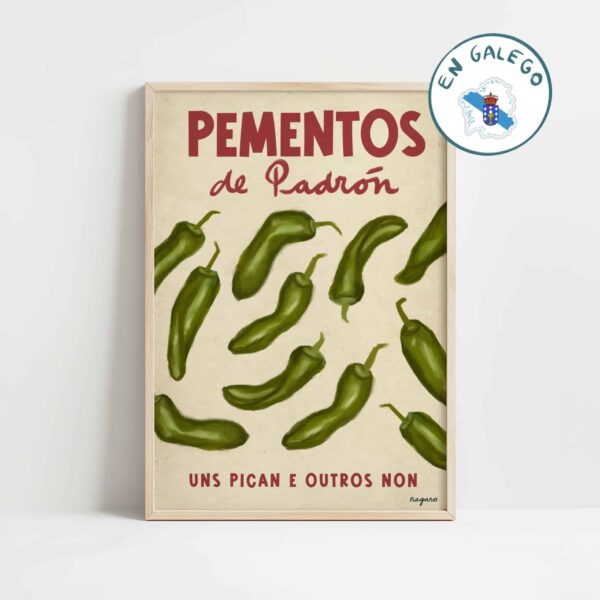 Lámina ilustrada A3 “Pementos de Padrón”