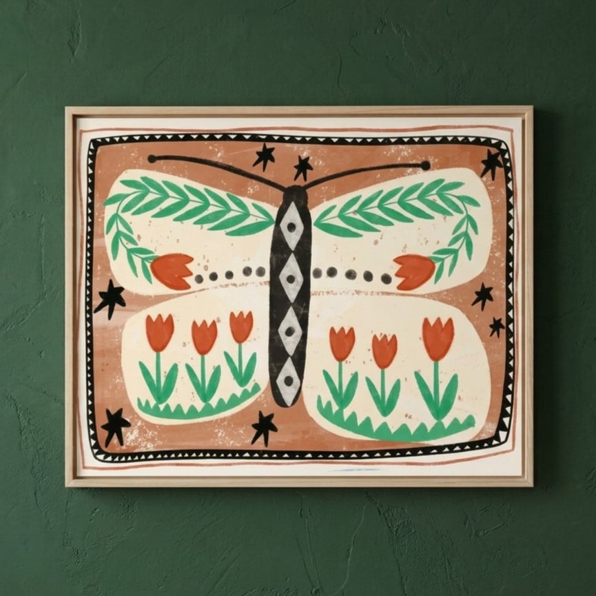 Lámina Mariposa folk