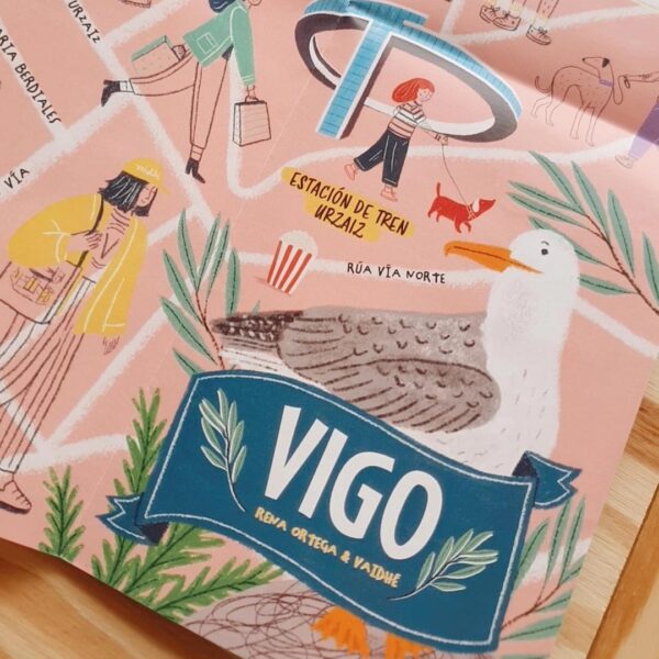 Este mapa ilustrado de Vigo con lugares que visitar, curiosidades y esos rincones que hacen que la ciudad tenga tanto encanto.